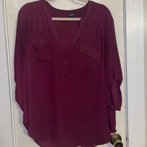 EUC a torrid 3/4 sleeve shirt size 1